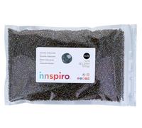 INNSPIRO Rocaille en verre rond brillant métallique irisé argenté 2,3 mm. 500 g. Sac pour créer des bracelets et des colliers, idéal pour l'artisanat et la fabrication de bijoux pour enfants. Perles