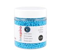 INNSPIRO Rocaille en verre rond opaque bleu enfant 2,3 mm. 10/0 120 gr.