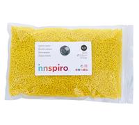 INNSPIRO Rocaille en verre rond opaque jaune 2,3 mm 500 g - Sac pour création de bracelets et colliers - Idéal pour l'artisanat et la fabrication de bijoux pour enfants - Perles graines.