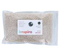 INNSPIRO Rocaille en verre ronde Ivoire grisâtre 2,3 mm 500 g. Sac pour création de bracelets et colliers, idéal pour l'artisanat et la fabrication de bijoux avec enfants. Perles graines.