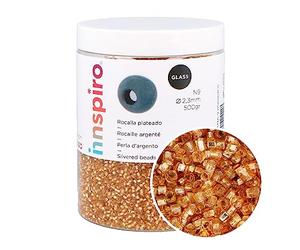 INNSPIRO Rocailles en verre N9 diam. anté doré diam. 2,3mm 500gr. aprox.