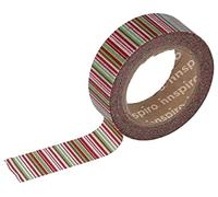 INNSPIRO Ruban masking tape Washi rayures couleurs 15 mm x 10 m Série Floral