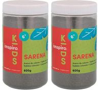 INNSPIRO Sable de couleur argent 600 gr, pour décoration et artisanat (Lot de 2)