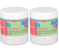 INNSPIRO Sable de couleur blanc 100 gr, pour décoration et artisanat (Lot de 2)