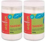 INNSPIRO Sable de couleur blanc 600 gr, pour décoration et artisanat (Lot de 2)