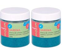 INNSPIRO Sable de couleur bleu turquoise 100 gr, pour décoration et artisanat (Lot de 2)