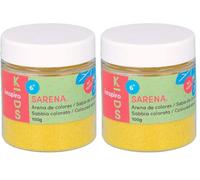 INNSPIRO Sable de couleur jaune fort 100 gr, pour décoration et artisanat (Lot de 2)