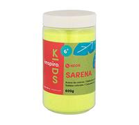 INNSPIRO Sable de couleur neon jaune 600 gr, pour décoration et artisanat