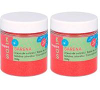 INNSPIRO Sable de couleur rouge fort 100 gr, pour décoration et artisanat (Lot de 2)