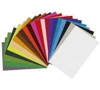 INNSPIRO Set 22 lames feutre acrylique couleurs assorties 20x30cm. 1mm.