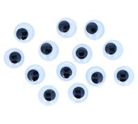 INNSPIRO Yeux mobiles noirs auto-adhésifs ronds 12 mm. 60u.