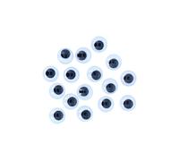 INNSPIRO Yeux mobiles noirs auto-adhésifs ronds 8 mm. 80u, noir, 97101 Taille unique