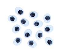 INNSPIRO Yeux mobiles noirs autocollants ovales 8 x 10 mm. 80u 97111 Noir Taille unique