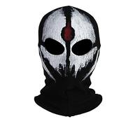 Innturt Masque fantôme en tissu cagoule tête de mort rouge et blanc