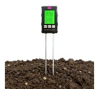 innytund Testeur de sol 6 en 1 avec écran LCD pour plantes et jardin | Boîtier ABS, analyse du sol 6 en 1, écran LCD, longue sonde, pour l'entretien des plantes et l'utilisation du jardin