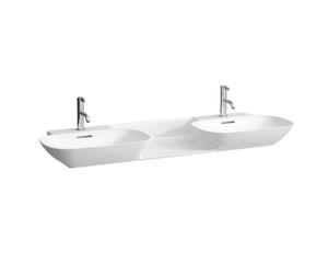 Ino lavabo mural ou à poser sur meuble non percé 1420x450x120 mm blanc - LAUFEN H8143040001091
