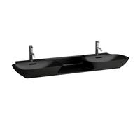 Ino lavabo mural ou à poser sur meuble non percé 1420x450x120 mm noir mat - LAUFEN H8143047161091
