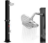 Inoamity Douche Solaire Extérieure 40L avec Tête de Douche Rotative 360° & Robinet de Pied, Douche de Jardin Solaire Température Réglable (60°C Max) - pour Jardin, Piscine, Plage, Camping