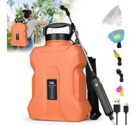 Inoamity Pulvérisateur Électrique à Pression 12L avec Lance Télescopique et 5 Buses, Batterie Rechargeable 1500mAh - Idéal pour Jardin, Terrasse, Désinfection, Nettoyage Toiture et Voiture