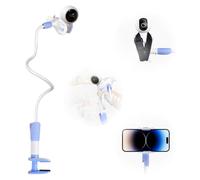 Inoamity Support Universel Babyphone Caméra - Double Bras 360° Réglable, Installation sans Perçage, Compatible avec 90% des Modèles de Babyphones, Pince Anti-Dérapant (85cm, Alliage de Magnésium)