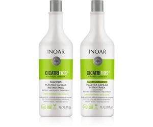 INOAR CicatriFios ensemble pour cheveux abîmés et fragiles 2x1000 ml