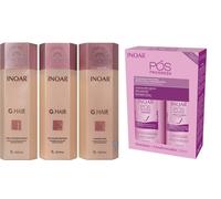Inoar Duo POS Progress Kit Shampoing et Après-shampooing 250 ml + INOAR Ghair 3 Litres, Champu, Traitement et Masque.