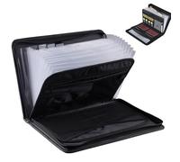 inodiref Trieur Document Extensible A4, Porte Documents Portable Avec 13 Compartiments et Étiquettes Convient Aux Ordinateurs Portables et Pour Le Bureau La Maison L'école(Noir)