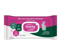 Inodorina Lingettes fonctionnelles pour rongeurs (12 Paquets de 40 pièces, Camomille et Huile de neem) - Lingettes pour Animaux en Tissu résistant à Triple Action, nettoyants et désodorisants