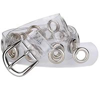 INOGIH Ceinture transparente à œillets en plastique avec boucle ardillon pour femme, transparent, 31W x 37L unvollendet