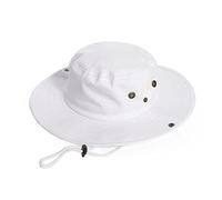 INOGIH Chapeaux de soleil d'été pour homme Protection UV Boonie Chapeau de pêche à seau pour randonnée en plein air (M/L, 59CM), Blanc, M