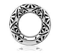 Inoki - Anneau segment acier Rosario - Jonc/Tige 6 mm, Diamètre 12 mm