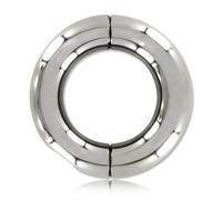 Inoki - Anneau segment acier vissable pour Prince Albert - Jonc/Tige 12 mm, Diamètre 16 mm
