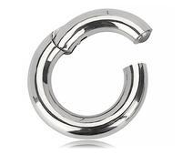Inoki - Anneau segment clicker titane - Jonc/Tige 3 mm, Diamètre 14 mm