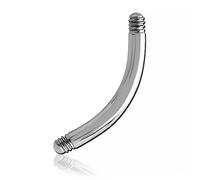 Inoki - Banane Acier nue - Jonc/Tige 1.6 mm, Long. int. 9 mm