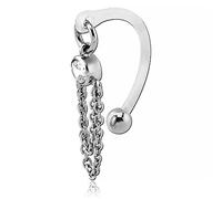 Inoki - Banane Bioflex Claudia pour capuchon du clitoris - Jonc/Tige 1.6 mm, Long. int. 16 mm, Boule 4 mm - Cristal