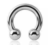 Inoki - Fer à cheval titane avec boules vis interne - Jonc/Tige 4 mm, Diamètre 19 mm, Boule 8 mm