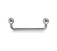 Inoki - Micro agrafe Titane 90 degrés 1.5mm avec boules - Jonc/Tige 1.2 mm, Long. int. 23 mm, Boule 3 mm