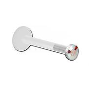 Inoki - Micro labret Bioflex Cristal 2.35mm serti acier - Jonc/Tige 1.2 mm, Long. int. 6 mm, Élément 2.35 mm - Cristal Irisé