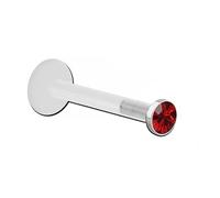 Inoki - Micro labret Bioflex Cristal 2.35mm serti acier - Jonc/Tige 1.2 mm, Long. int. 6 mm, Élément 2.35 mm - Siam Clair