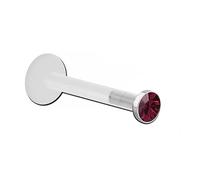 Inoki - Micro labret Bioflex Cristal 2.35mm serti acier - Tige 1.2 mm, Long. int. 7 mm, Élém. 2.35 mm - Fuchsia