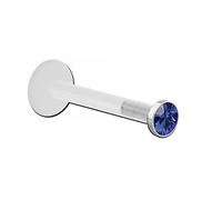 Inoki - Micro labret Bioflex Cristal 2.35mm serti acier - Tige 1.2 mm, Long. int. 7 mm, Élém. 2.35 mm - Saphir