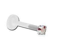 Inoki - Micro labret Bioflex Cristal 2.5mm griffé acier - Tige 1.2 mm, Long. int. 9 mm, Élém. 2.5 mm - Cristal Irisé