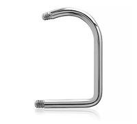 Inoki - Micro Lip Hoop de lèvre nu acier 1.2mm - Jonc/Tige 1.2 mm, Long. int. 9 mm, Diamètre 11 mm