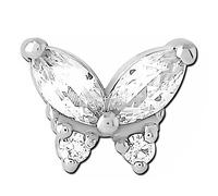Inoki - Mini Papillon de Cristal pour tige 1.6mm vis interne ou micro-dermal