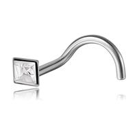 Inoki - Stud de nez acier Cristal Carré