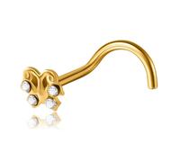 Inoki - Stud de nez plaqué or 18k Papillon