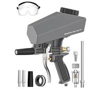 InoKraft Kit de pistolet de sablage portable avec séparateur huile-eau et buse d'extension, mini sableuse pour l'enlèvement de la rouille et de la peinture, compatible avec l'oxyde d'aluminium, le