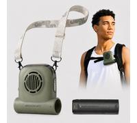 InoKraft Ventilateur de trail, ventilateur de taille à clipser, comprend 1 batterie rechargeable de 4 Ah, ventilateur personnel turbo de 15 m/s, ventilateur de refroidissement portable mains libres
