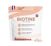 INOLAB BIOTINE Levure de Bière Zinc Sélénium I Complexe Beauté Cheveux