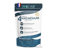 INOLAB Magnésium Premium 5-en-1 | Magnesium Bisglycinate + Malate + Laitue de mer bio + Taurinate | Magnesium B6 | Haute Absorption & tolérance | Anti-Stress & Fatigue | 120 Gélules
